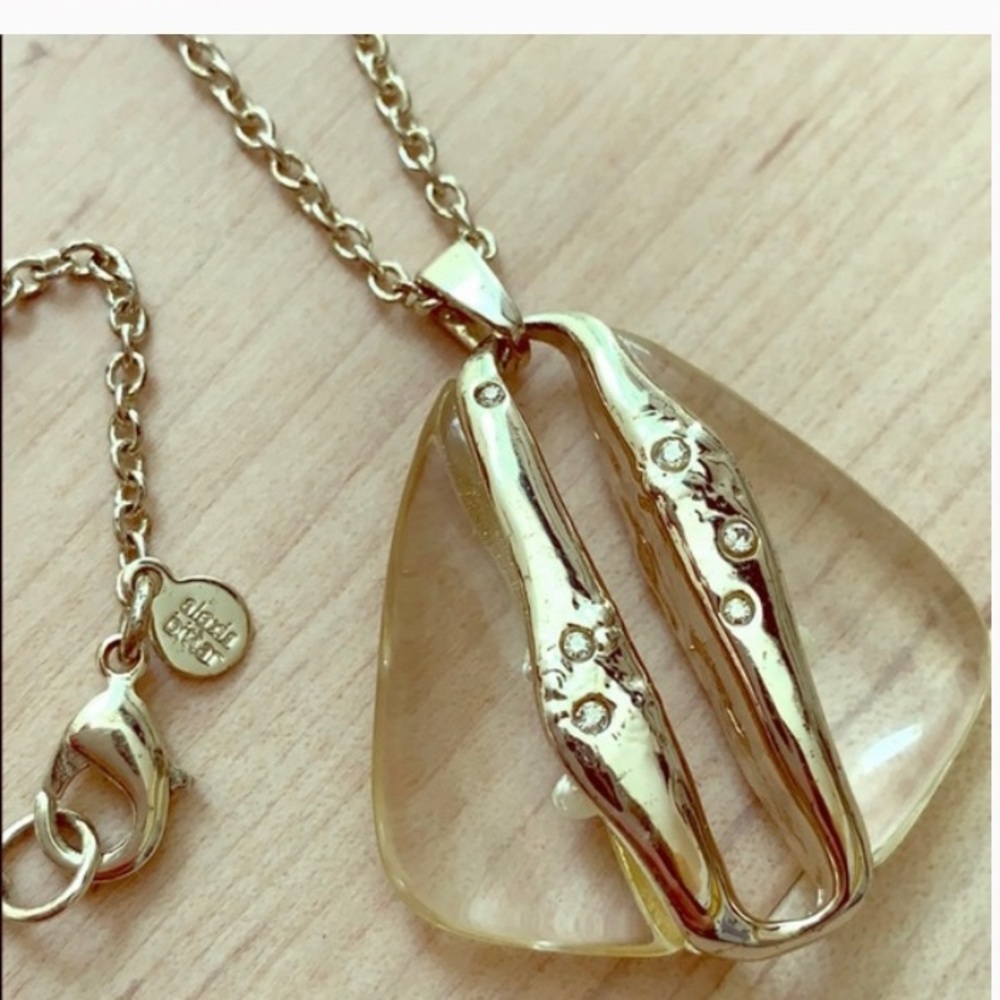 ALEXIS BITTAR Lucite & Crystal Pendant Necklace